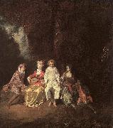 Jean-Antoine Watteau Pierrot Content USA oil painting artist